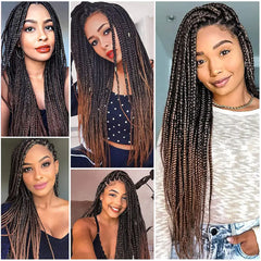 Pre Stretched Twist Braiding Hair Extensions Crochet Hair