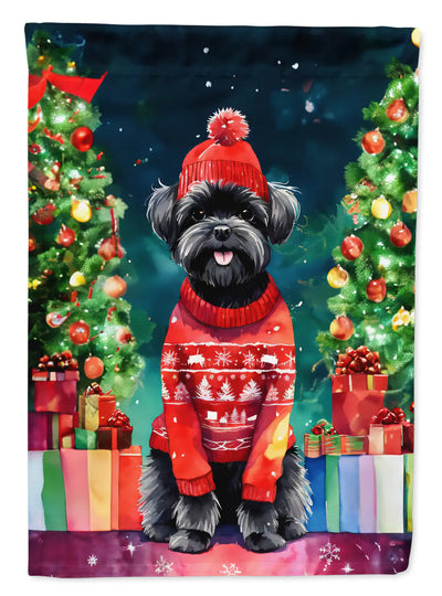 Affenpinscher Christmas House Flag