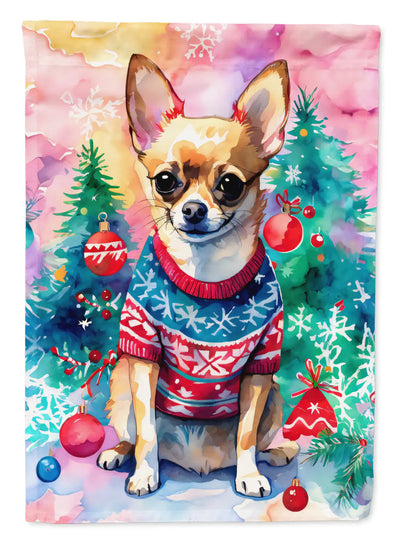 Chihuahua Christmas Garden Flag