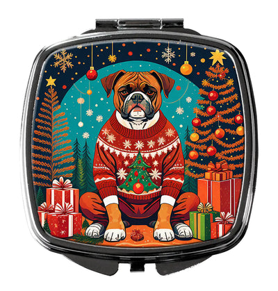 Boxer Christmas Compact Mirror